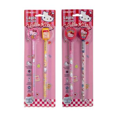 Imagem de Lápis Hb com Borracha Na Ponta Hello Kitty - Blister c/ 2 Und (Sortido