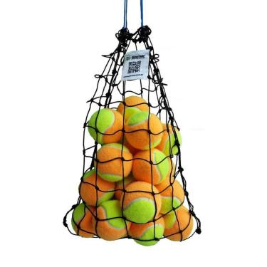 Imagem de Saco Para até 20 Bolas de Beach Tennis ou Tênis, Porta Bolas Preto-Unissex