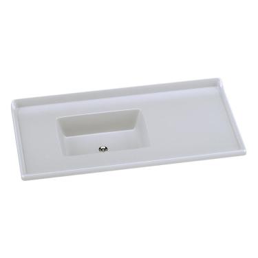 Imagem de Pia De Cozinha Mármore Sintético 100x53cm Multimóveis CR20478 Gelo