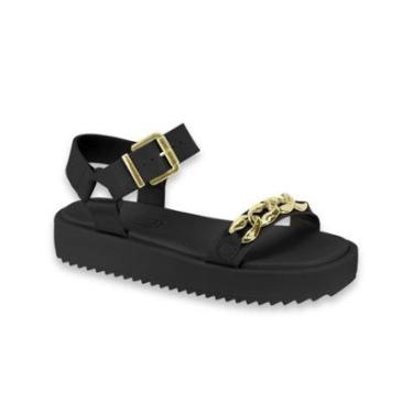 Imagem de Sandalia Papete Feminina Moleca Tratorada Detalhes Corrente Ref: 5489.118-Feminino