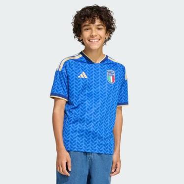 Imagem de Camisa Adidas Itália Home 2026 Juvenil Azul, 16 ANOS