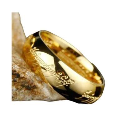 Imagem de Anéis De Moda Unissex Em Aço Titânio Com Gravação Minimalista, Acessór