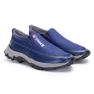 Imagem de Tênis Masculino Slip-On Resistente Solado Tratorado - ONKE, Azul, 39