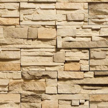 Imagem de Papel De Parede Tijolos E Pedras Bege Adesivo Lavavel Sala