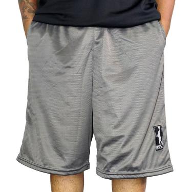 Imagem de Bermuda Basquete M10 Classic Básica Hex-Dry Cinza-Masculino