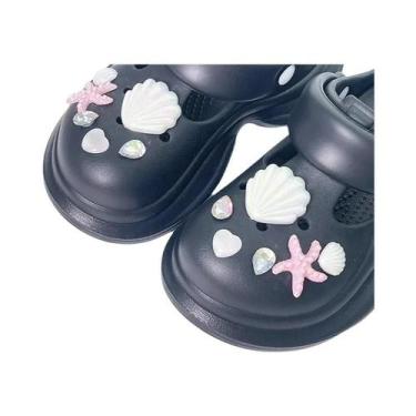 Imagem de Pingentes 3D De Concha De Estrela-do-mar Para Crocs, Sandálias DIY, De