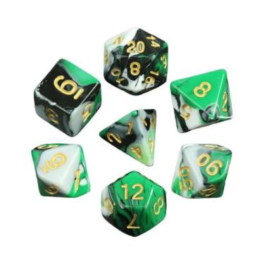 Imagem de Conjunto De Dados Coloridos 7 Peças Para Amantes De Jogos De Tabuleiro