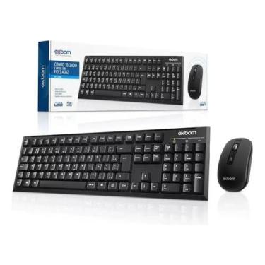 Imagem de Kit de teclado e mouse sem fio Exbom BK-S1000M Português Bra - Congrat