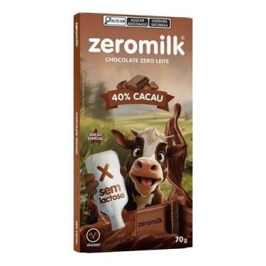 Imagem de Chocolate Sem Lactose 40% Cacau 80gr Zeromilk