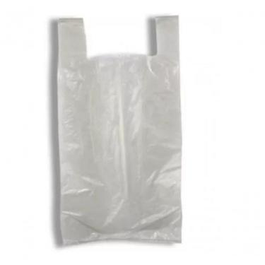 Imagem de Sacola Plástica Branca Reciclada 40x50 5kg para Embalar Produtos Pacote Econômico Branco Higipack