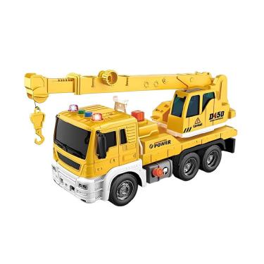 Imagem de Caminhão Guindaste Com Fricção - Truckcar Luz E Som - Amarelo - 25cm - 1:16 - Yes Toys