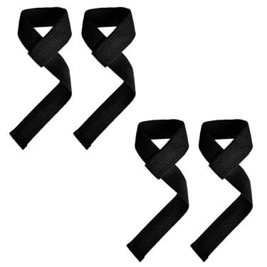 Imagem de Tala Strap para Musculação Profissional 100% Algodão com Alta Resistência e Costura Reforçada Kit 2 Pares OEM