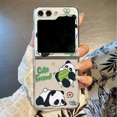 Imagem de Capa Transparente Rígida Dobrável Panda Para Samsung Galaxy Z Flip 7 6
