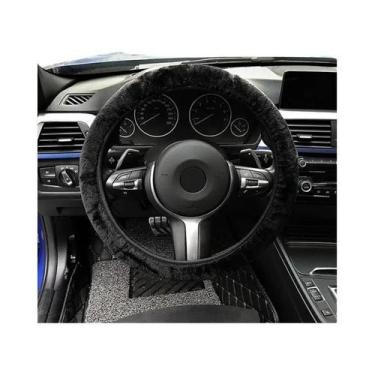 Imagem de Capa De Volante De Carro De Inverno De Pelúcia Quente De Pelo Curto Pr