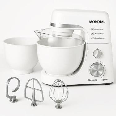 Imagem de Batedeira Planetária Mondial BP-03W-2B Com 12 Velocidades 700W Branca,