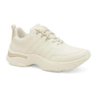 Imagem de Tênis Chunck Casual Feminino Ramarim 25-74202 Areia e Dourado, 35