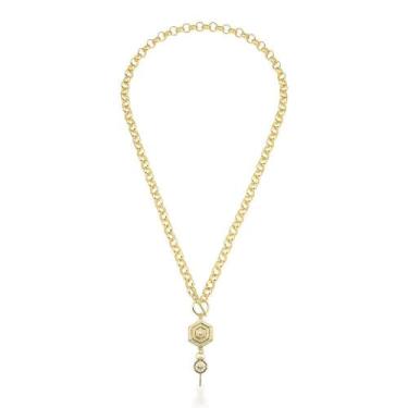 Imagem de Colar Elos Bússola banhado a Ouro 18K - Vero Semijoias