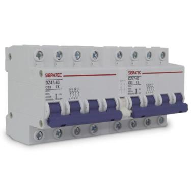 Imagem de Chave de transferencia manual dz-47 63a 4 polos disjuntor din - Sibrat