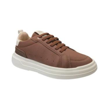 Imagem de Tênis Infantil Klin Capri Kids Caramelo/Off White 356001 Tamanho:36Cor