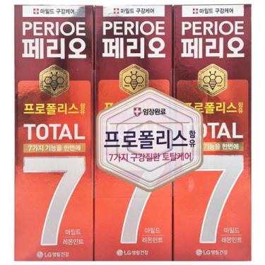 Imagem de Creme dental herbal Perioe Limão e Menta com Própolis 120 g x 3 - Marc