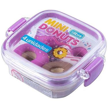 Imagem de Borracha Escolar Tilibra Mini Donuts Decorada em Formato de Rosquinha Kit com 4 Sortidas