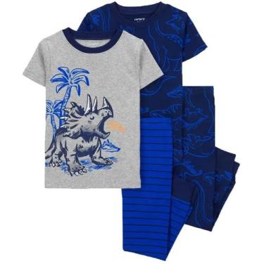 Imagem de Pijama 4 Peças Carter's - Dinossauro - Menino - 100% Algodão, 18-24 M