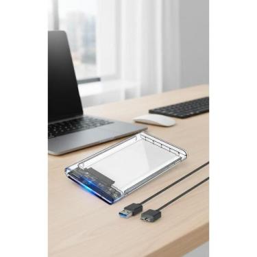 Imagem de 2x Case HD SSD 2.5" Transparente USB 3.0 Rápido p/ PS4 - Congratulatio