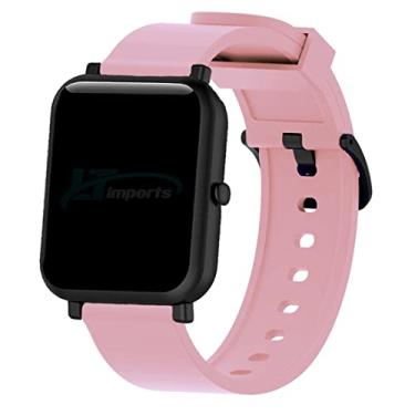 Imagem de Pulseira 20mm Silicone compatível com Amazfit Bip - Amazfit GTS - Amazfit GTR 42mm - Galaxy Watch Active 1 e 2 - Galaxy Watch 3 41mm - Galaxy Watch 42mm - Marca LTIMPORTS (Rosa)