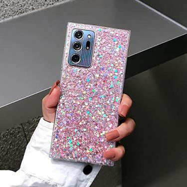Imagem de Capa de telefone de silicone macio brilho de verão bling para samsung galaxy s8 s9 s10 s20 fe plus note 8 10 pro 20 ultra s30 s21 capa, rosa, para s20ultra