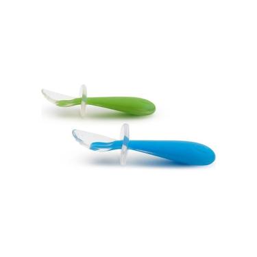 Imagem de Conjunto De Colheres De Silicone Azul E Verde Munchkin