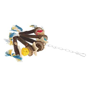 Imagem de Gaiola de papagaio brinquedo de mordida de pássaro brinquedo de mastigar tipo conexão rápida papagaios cinza inofensivo