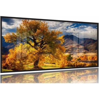 Imagem de Quadro Decorativo Paisagem Árvore Amarela 130x60 Moldura Preta 2x2