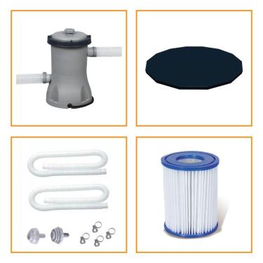 Imagem de Kit Filtro 1.250 Litros/Hora + Capa 305 Estrutural Bestway