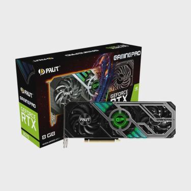 Imagem de Placa de Vídeo Palit nvidia GeForce rtx 3070 GamingPro, 8GB, GDDR6, 256 bits, lhr, hdmi/dp - NE63070019P2-1041A