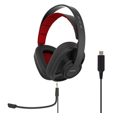 Imagem de Fones de ouvido para jogos Koss GMR Over-Ear, dois cabos com microfone incluído, preto, USB, Open-Back