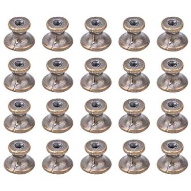 Imagem de Conjunto de 20 maçanetas puxadores mini cogumelo cabeça alça de mamilo prego pequeno Der Cabinet joias peças de ferragens