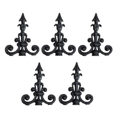 Imagem de Kit 5 Ponteira Ponta de Lança Ferro N19 Grade Muro 23x18cm