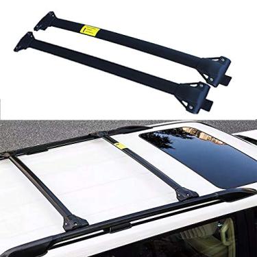 Imagem de UDP 2 peças serve para Land Cruiser Prado FJ150 2010-2020 aço inoxidável barra transversal trilho de telhado bagagem, bagagem, bagagem, bagagem, bagagem, bagagem, bagagem, bagagem, bagagem, barra de rack de teto, preto