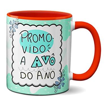 Imagem de Caneca Dos Avôs Presente Revelação Promovida A Vovô Do Ano (Vermelha)