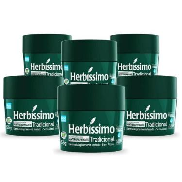 Imagem de Kit Desodorante Creme Antitranspirante Tradicional Herbissimo 55G Com