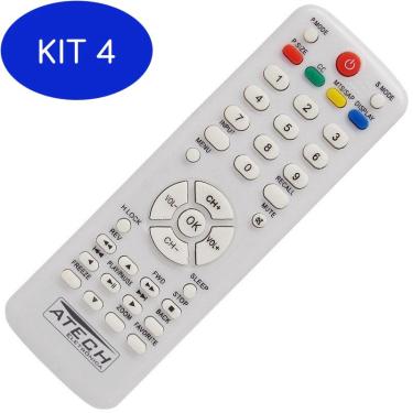 Imagem de Kit 4 Controle Remoto Compatível Tv Lcd H-buster