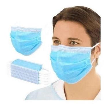 Imagem de Mascara Respiratoria Descartavel Tripla Camada C/Clip Nasal