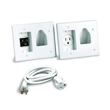 Imagem de RCA DH150E RCA Kit de instalação de energia e gerenciamento de cabos para TVs de painel plano montadas na parede, branco