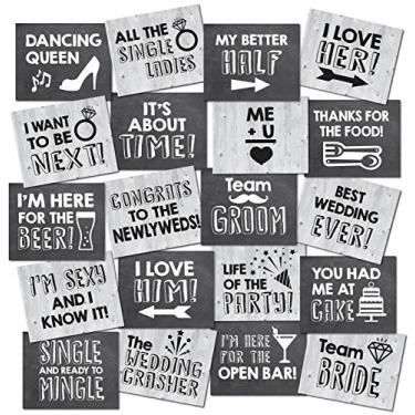 Imagem de Up The Moment Acessórios para cabine fotográfica de casamento – 20 designs, 20x10, frente dupla, acessórios para cabine de foto, casamento, cabine de casamento, acessórios de casamento, placas de foto, acessórios de casamento