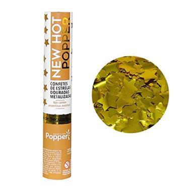Imagem de Lança Confete Chuva de Estrelas Douradas Metalizadas - 30cm