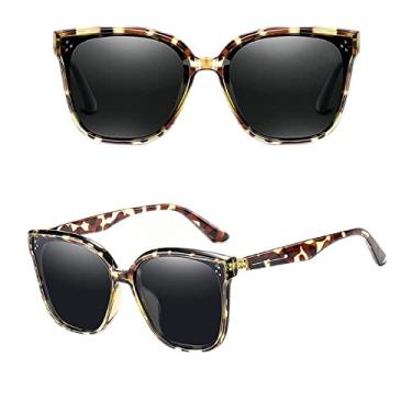 Imagem de Clássico unissex retro anti-ultravioleta polarizado óculos de sol mulher homem em óculos de sol, estampa de leopardo preto, outros