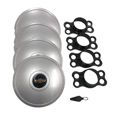 Imagem de Jogo de Calotas de Centro Miollo para GM Prisma Aro 14 2006/2012 Estilo Tradicional Prata