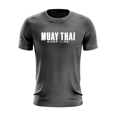 Imagem de Camiseta Shap Life Academia Muay Thai Treino Corrida Cor:Chumbo;Tamanho:M