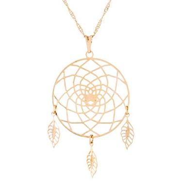 Imagem de Colar Filtro dos Sonhos 32mm - Sunshine Cristais Cor:Ouro