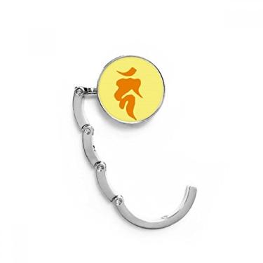 Imagem de Gancho de mesa com estampa de sânscrito de presunto, gancho decorativo de extensão dobrável